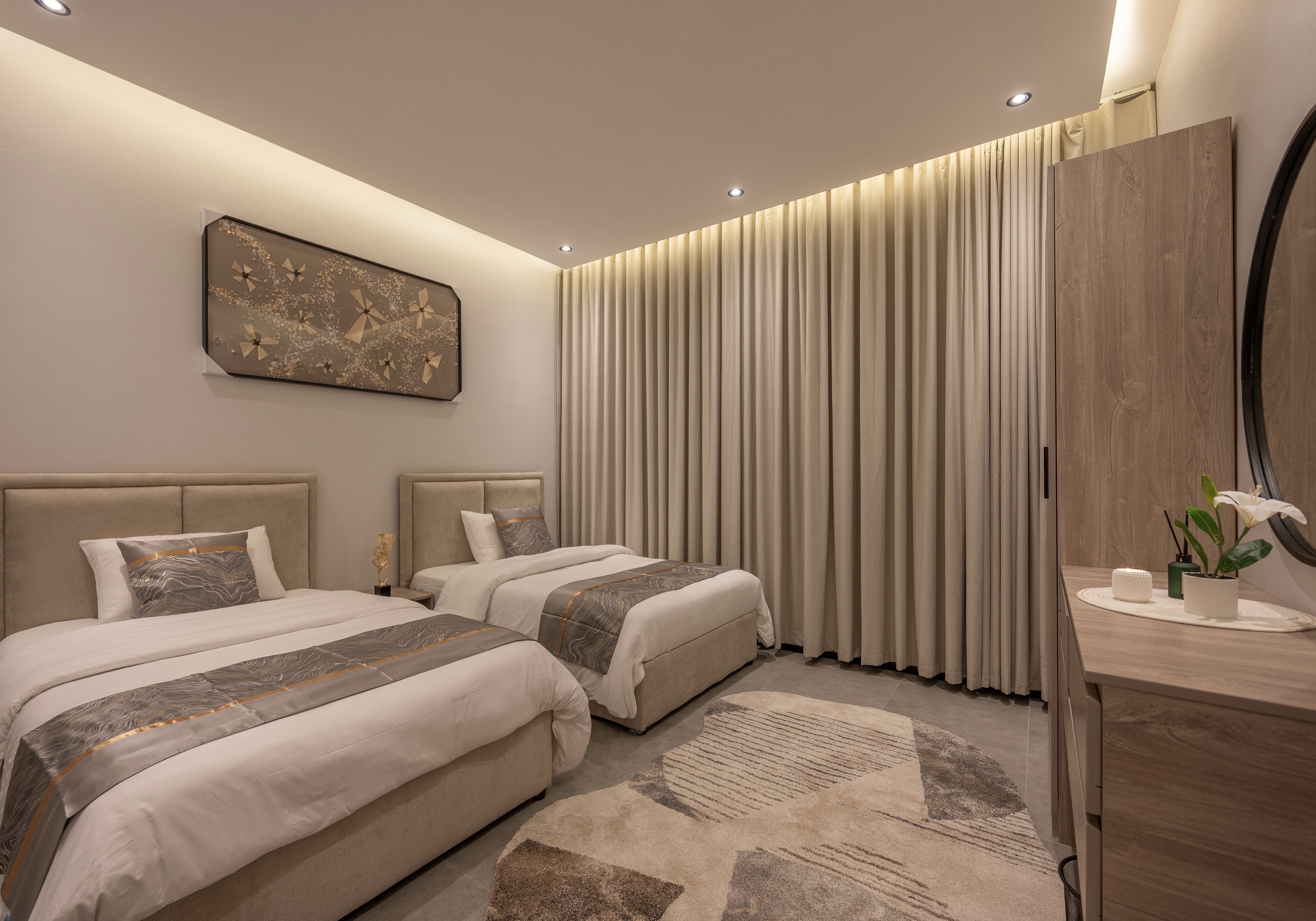 وحده فندقيه فاخره ب حوض استحمام